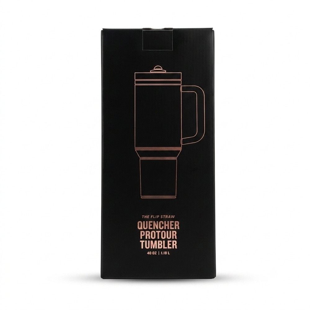 Stanley x Messi GOAT 40oz Quencher ProTour Tumbler Black Gold NIB Flip Straw - Picture 2 of 11
